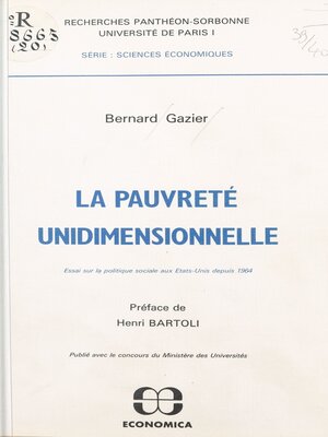 cover image of La pauvreté unidimensionnelle